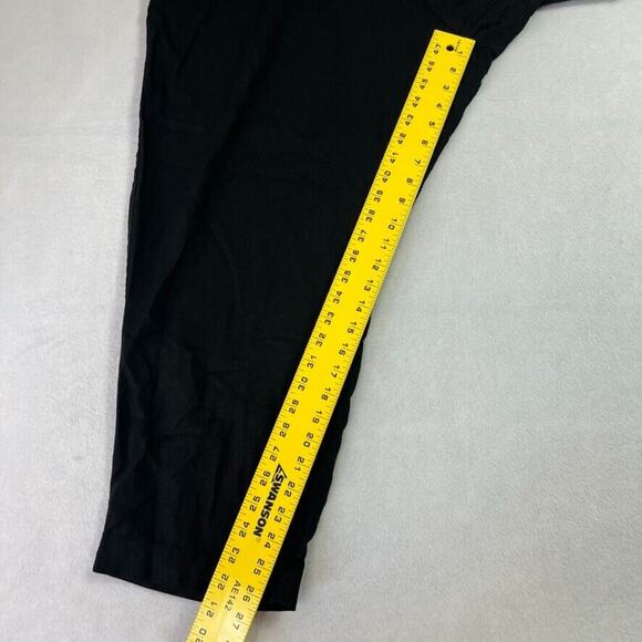 Old Navy Women's Pants Plus Size XXL Black High Rise Straight Linen-Blend - Picture 3 of 9